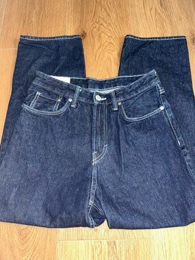 H&M - Loose Ample Men's Dark Blue Denim Jeans - Straight Fit - size 29/30